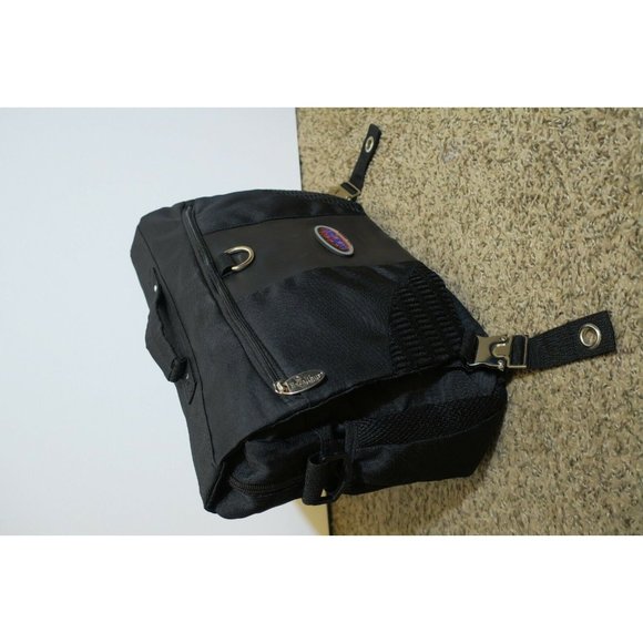 Excalibur Casino Hotel Las Vegas Messenger Laptop Bag Black Zipper Metal Buckles - Picture 2 of 6